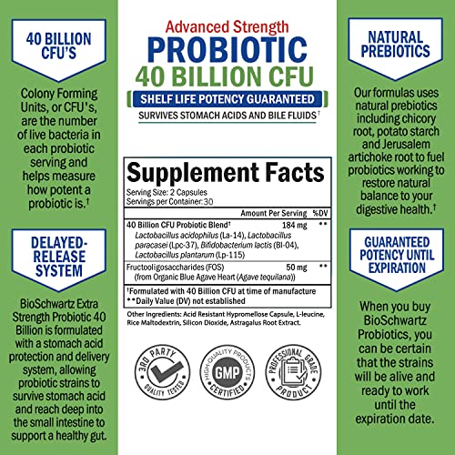 Probiotic 40 Billion CFU - Probiotics for Women & Men
