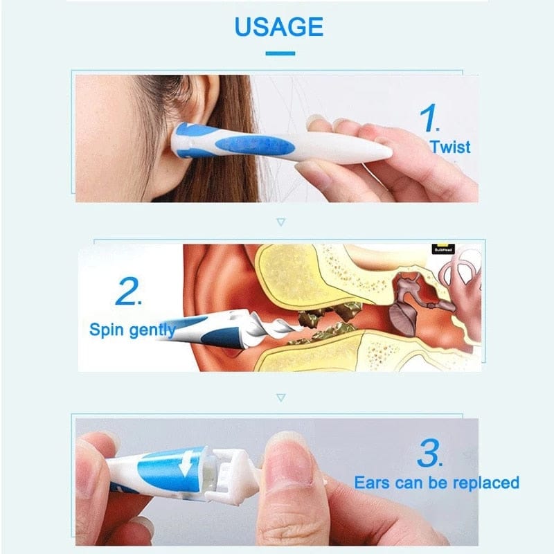 Spiral Silicon Ear cleaning Care Tools